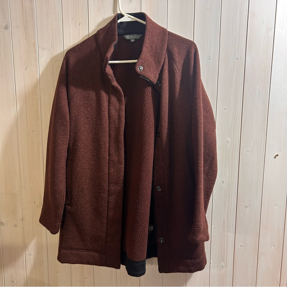 Title Nine Maroon Textured Jacket